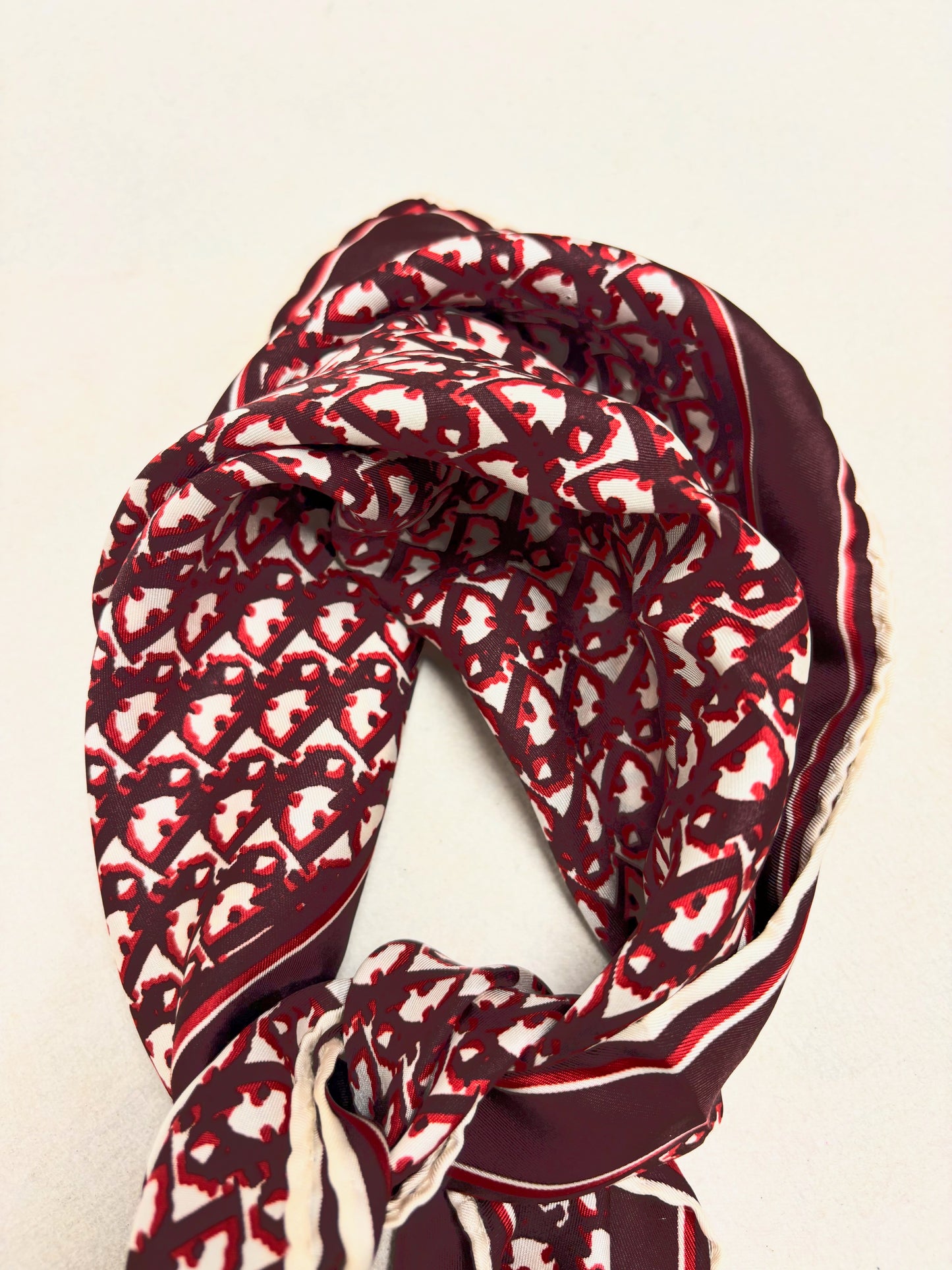DIOR Foulard Carré Oblique en soie