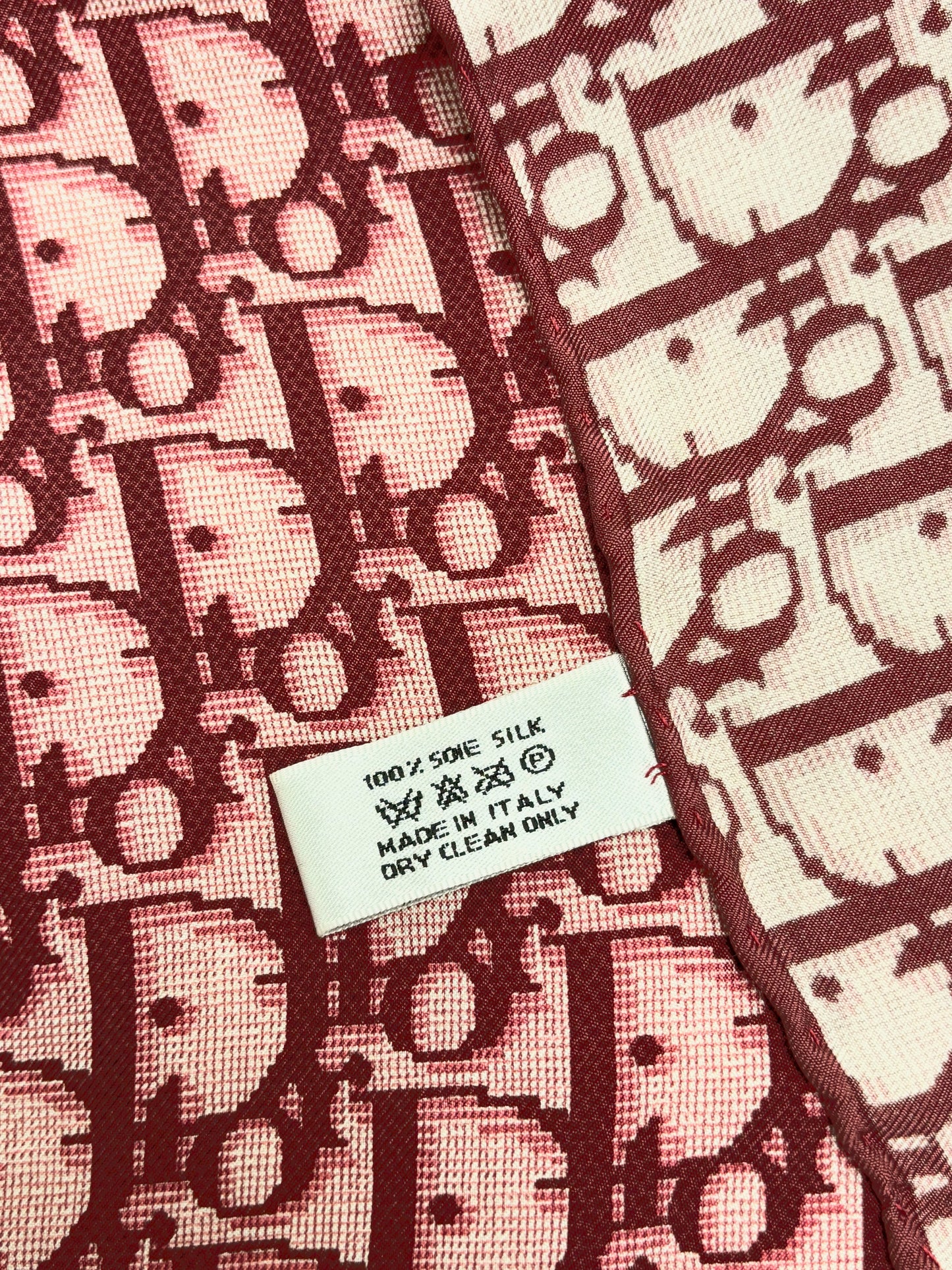 DIOR Foulard Carré Oblique soie