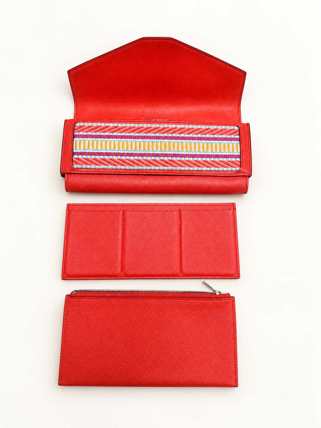 HERMES Portefeuille Passant long toile Cavale