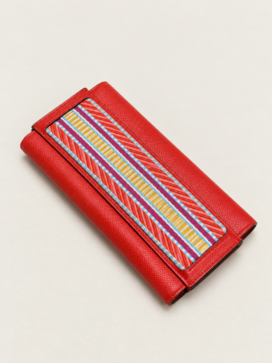 HERMES Portefeuille Passant long toile Cavale