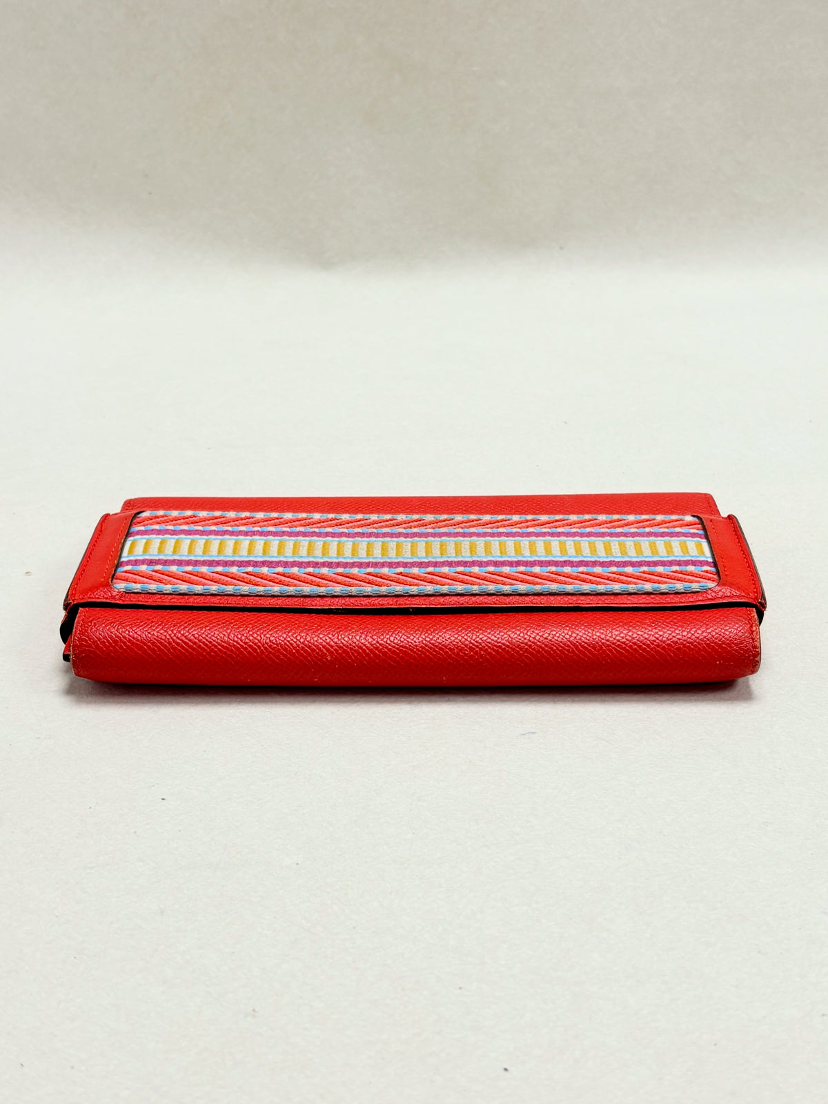 HERMES Portefeuille Passant long toile Cavale