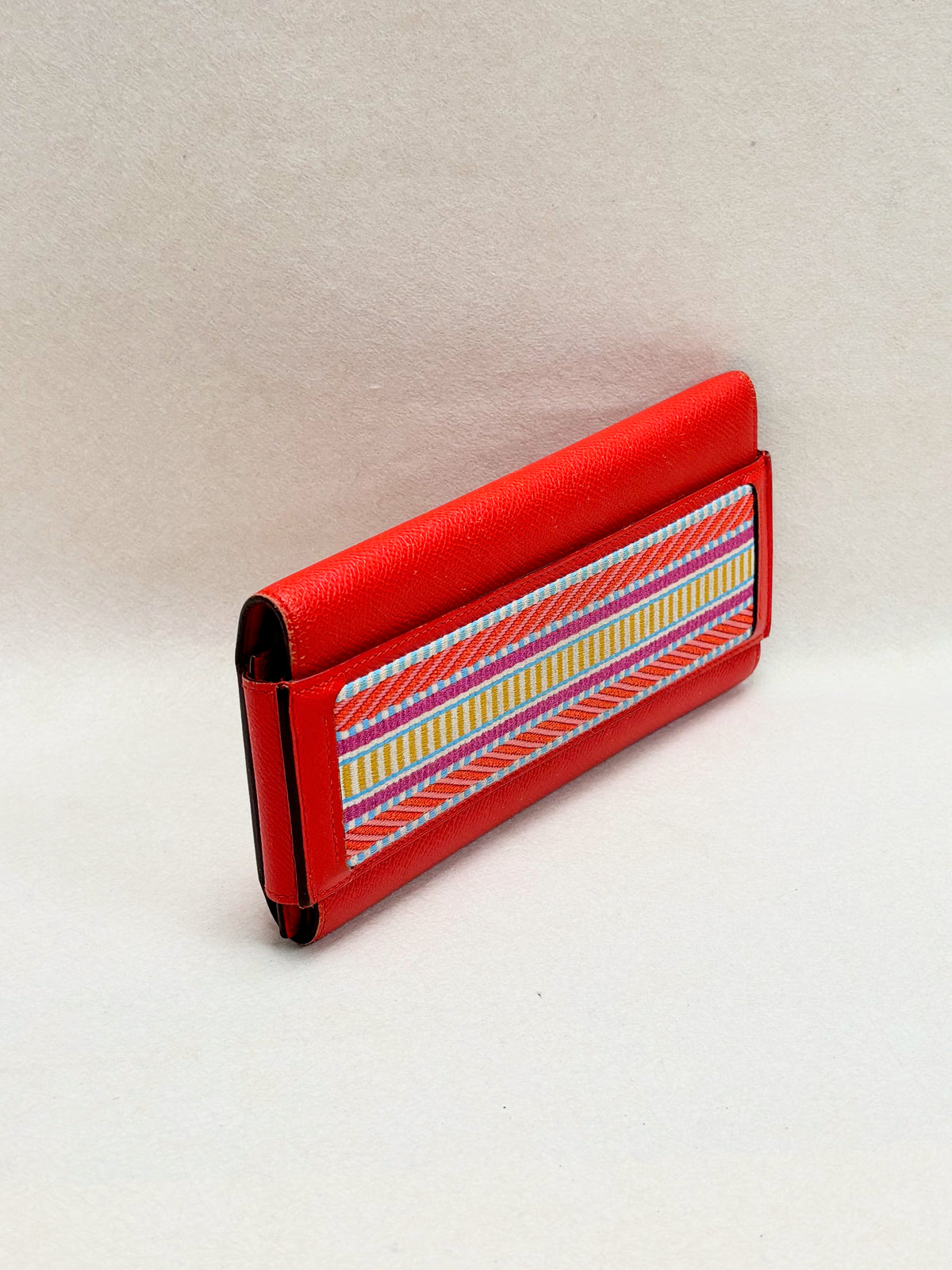HERMES Portefeuille Passant long toile Cavale