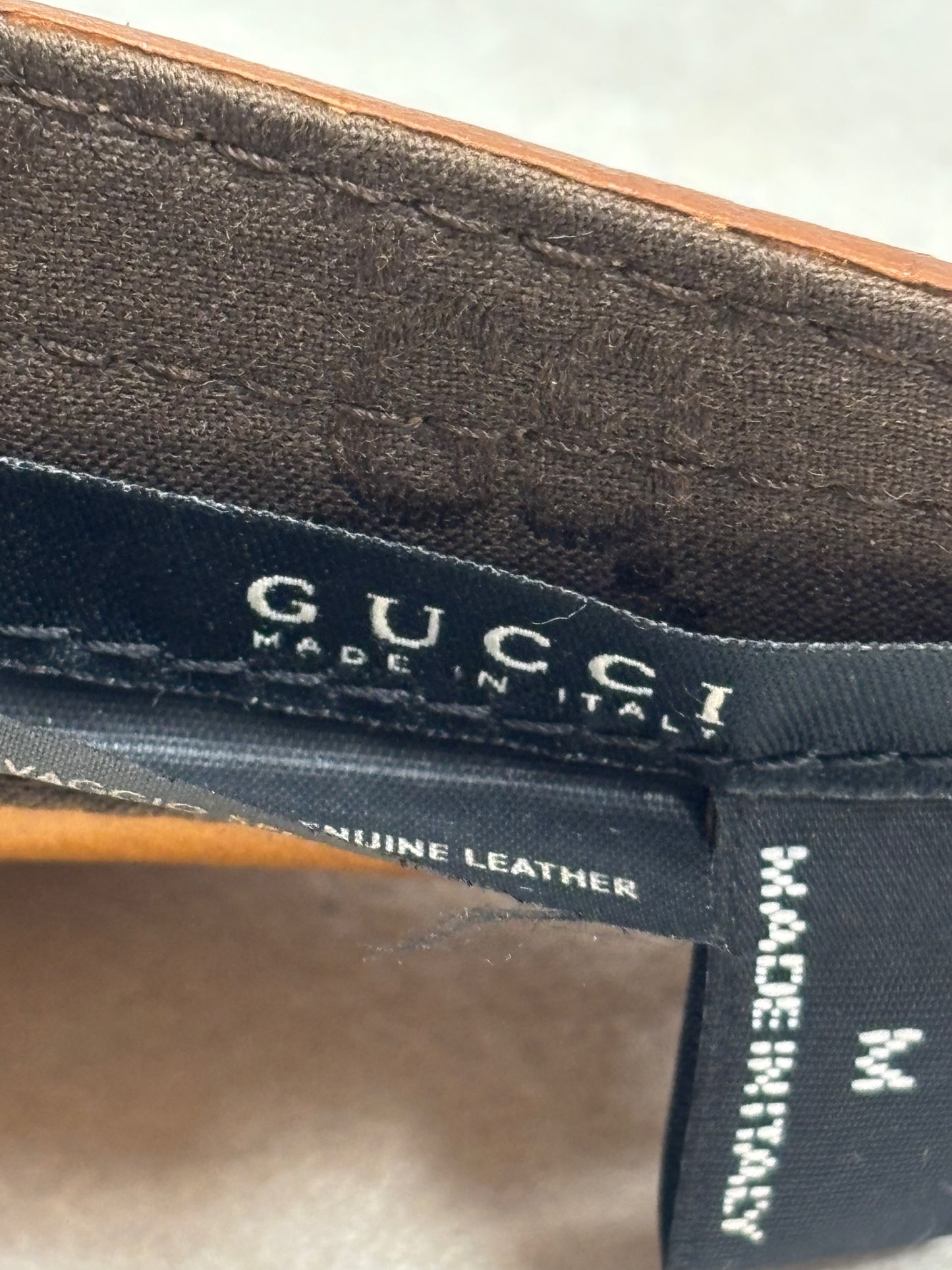 GUCCI Visière en Cuir
