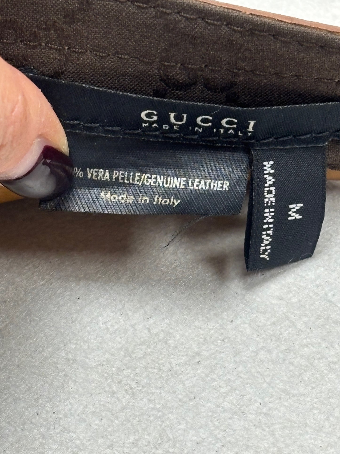GUCCI Visière en Cuir