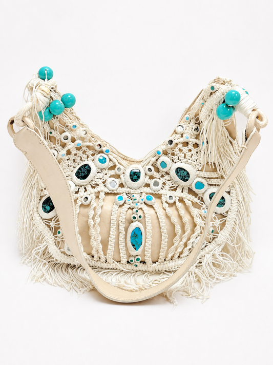 CHLOÉ Sac Perles et Macramé