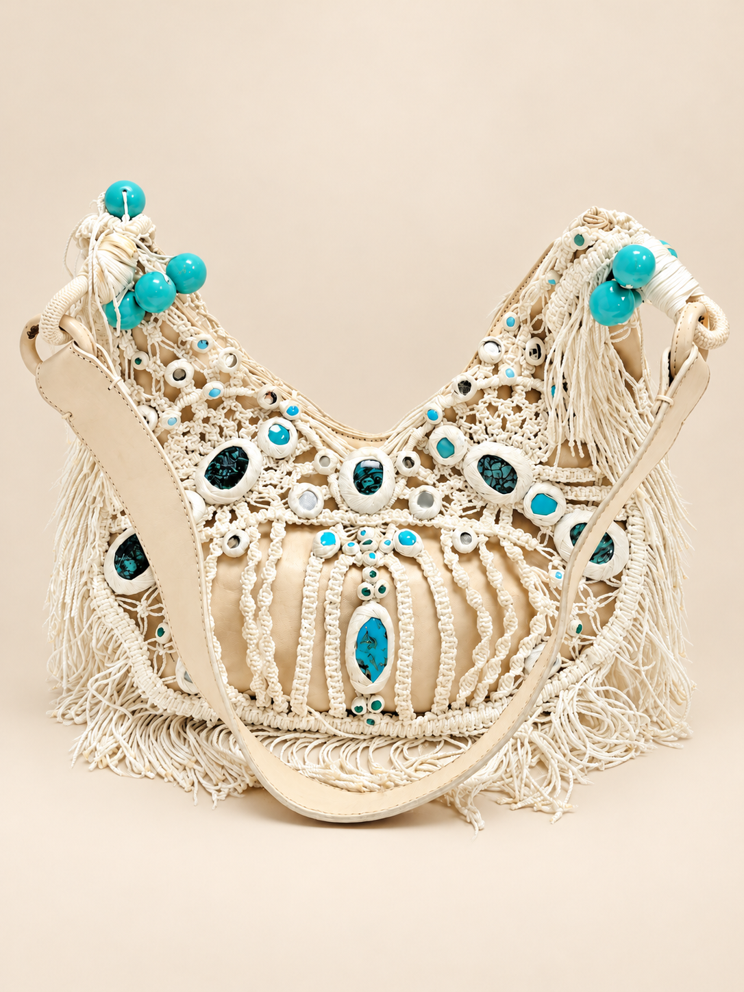CHLOÉ Sac Perles et Macramé