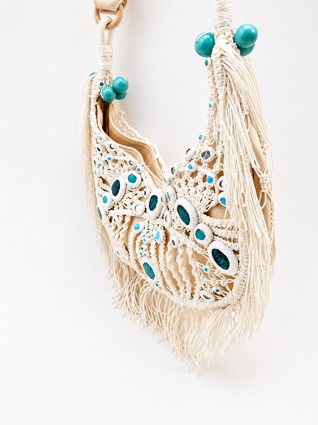 CHLOÉ Sac Perles et Macramé