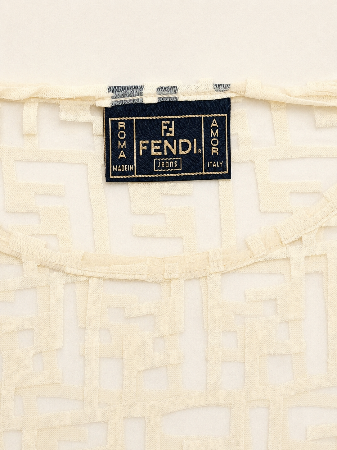 FENDI Top Zucca Transparent