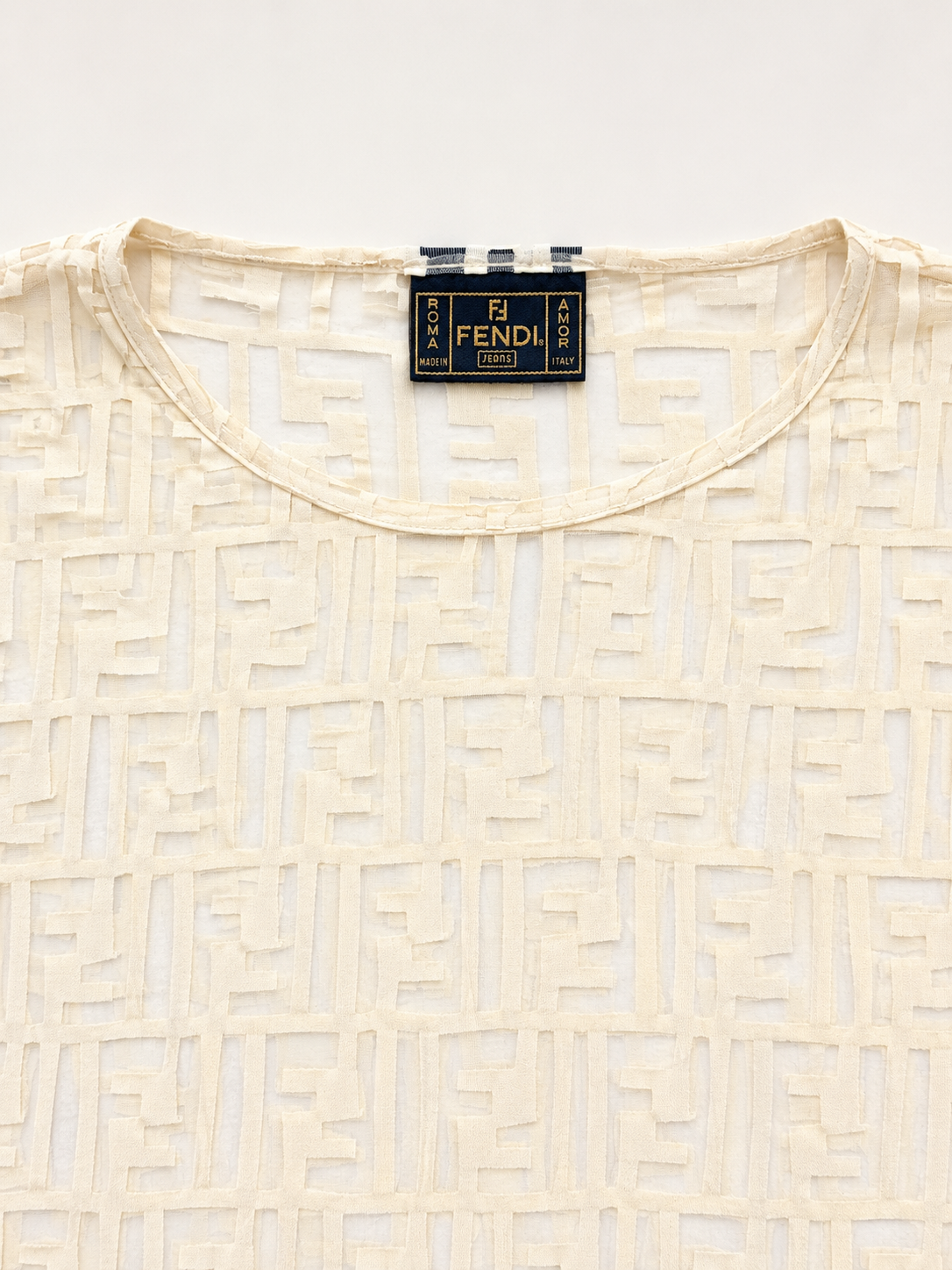 FENDI Top Zucca Transparent
