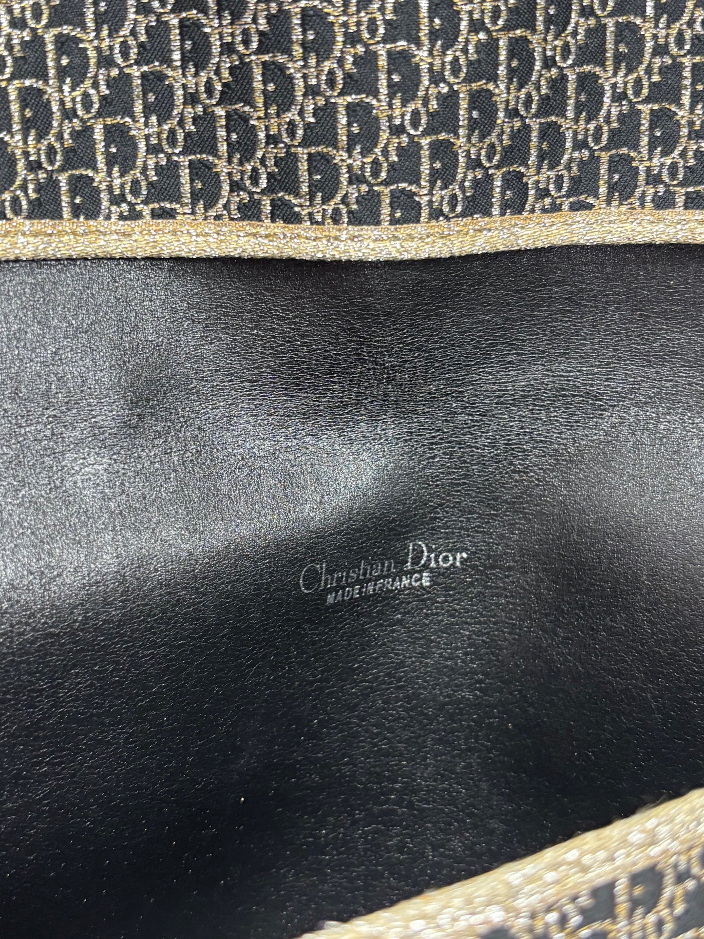 DIOR Pochette Oblique en lamé
