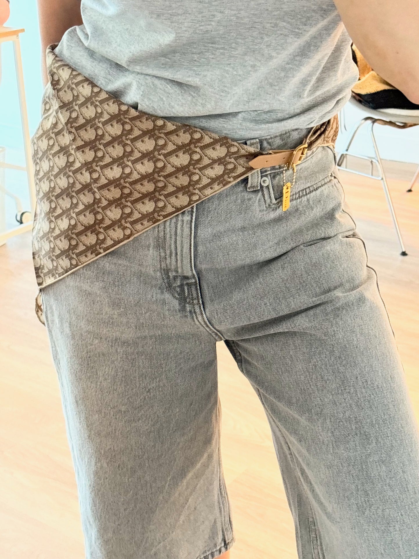 DIOR Ceinture Foulard Oblique en soie