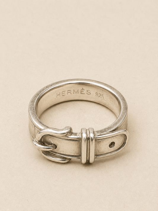 HERMÈS Bague Ceinture en Argent