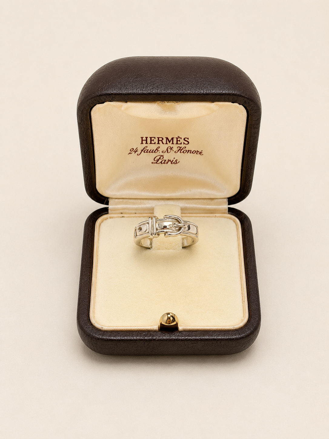 HERMÈS Bague Ceinture en Argent