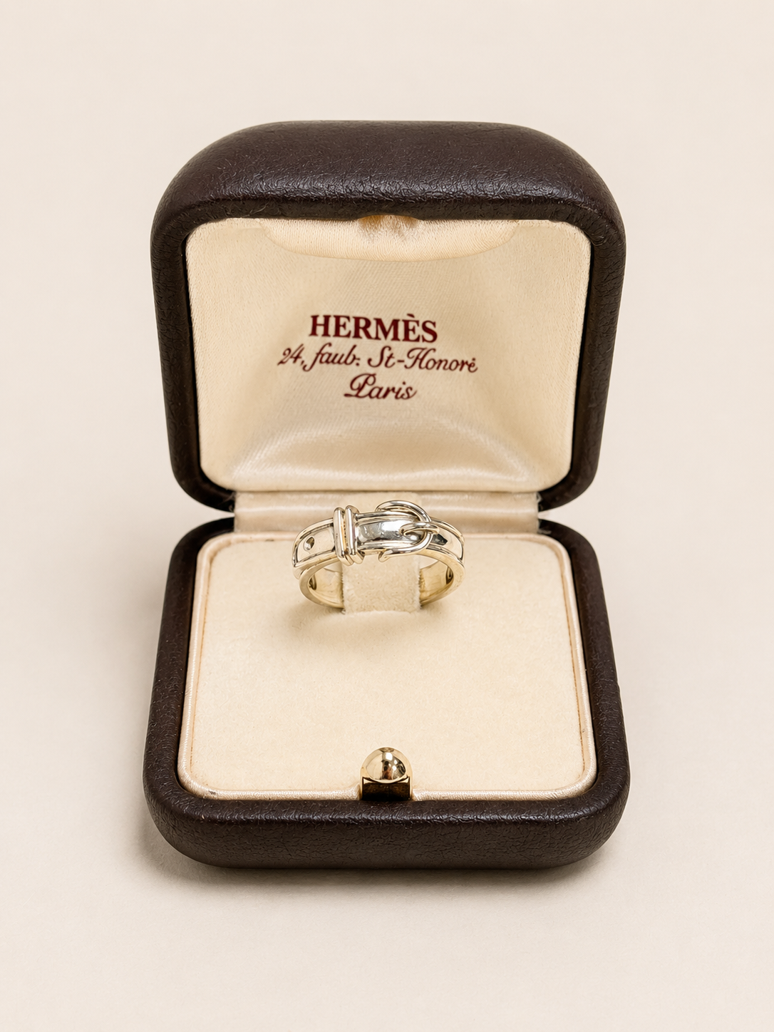 HERMÈS Bague Ceinture en Argent