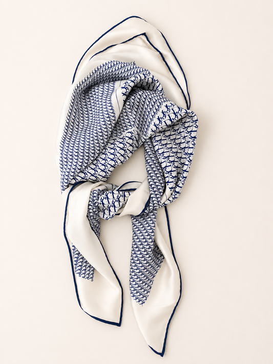 DIOR Foulard Carré Oblique en soie