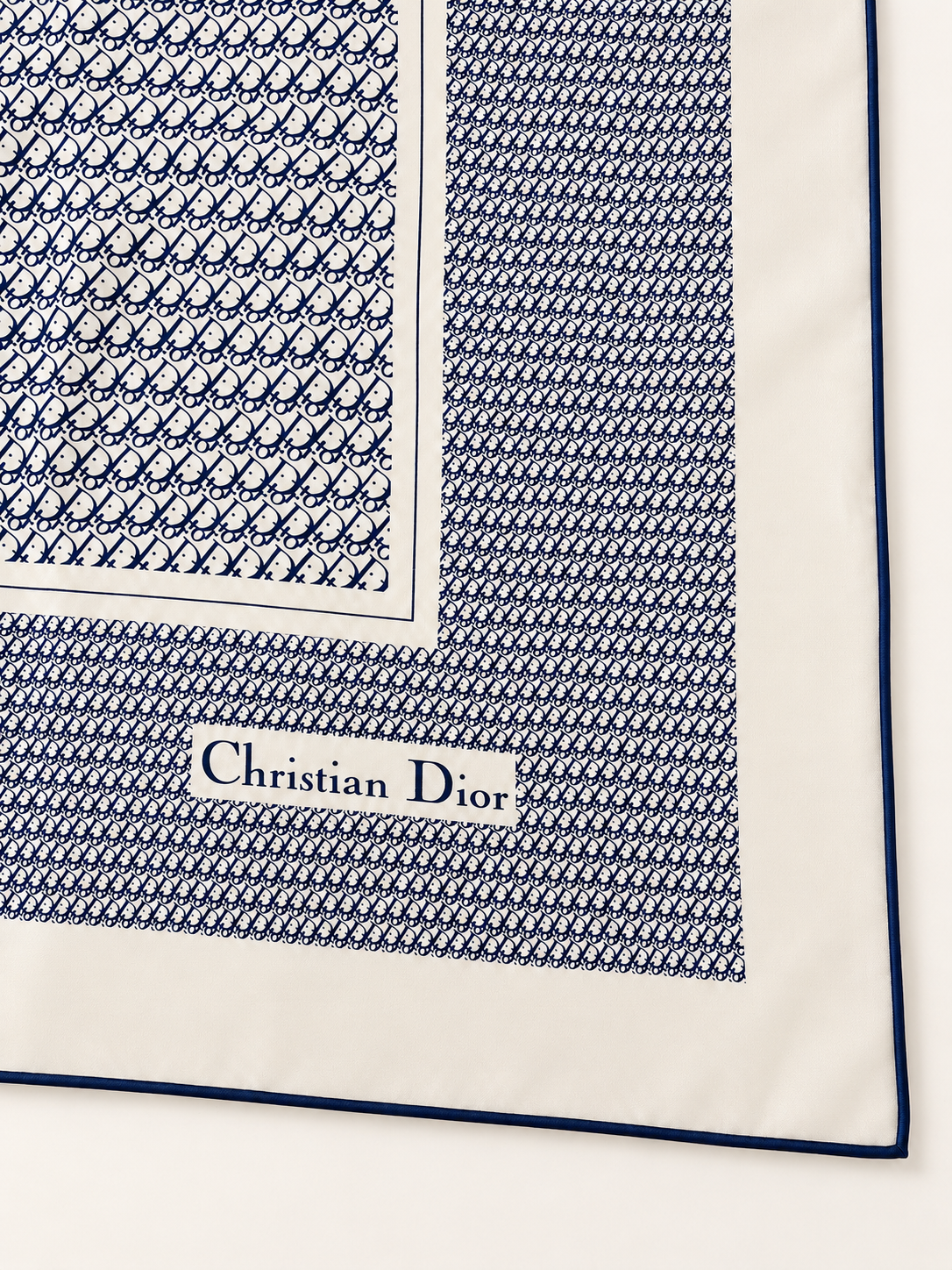 DIOR Foulard Carré Oblique en soie