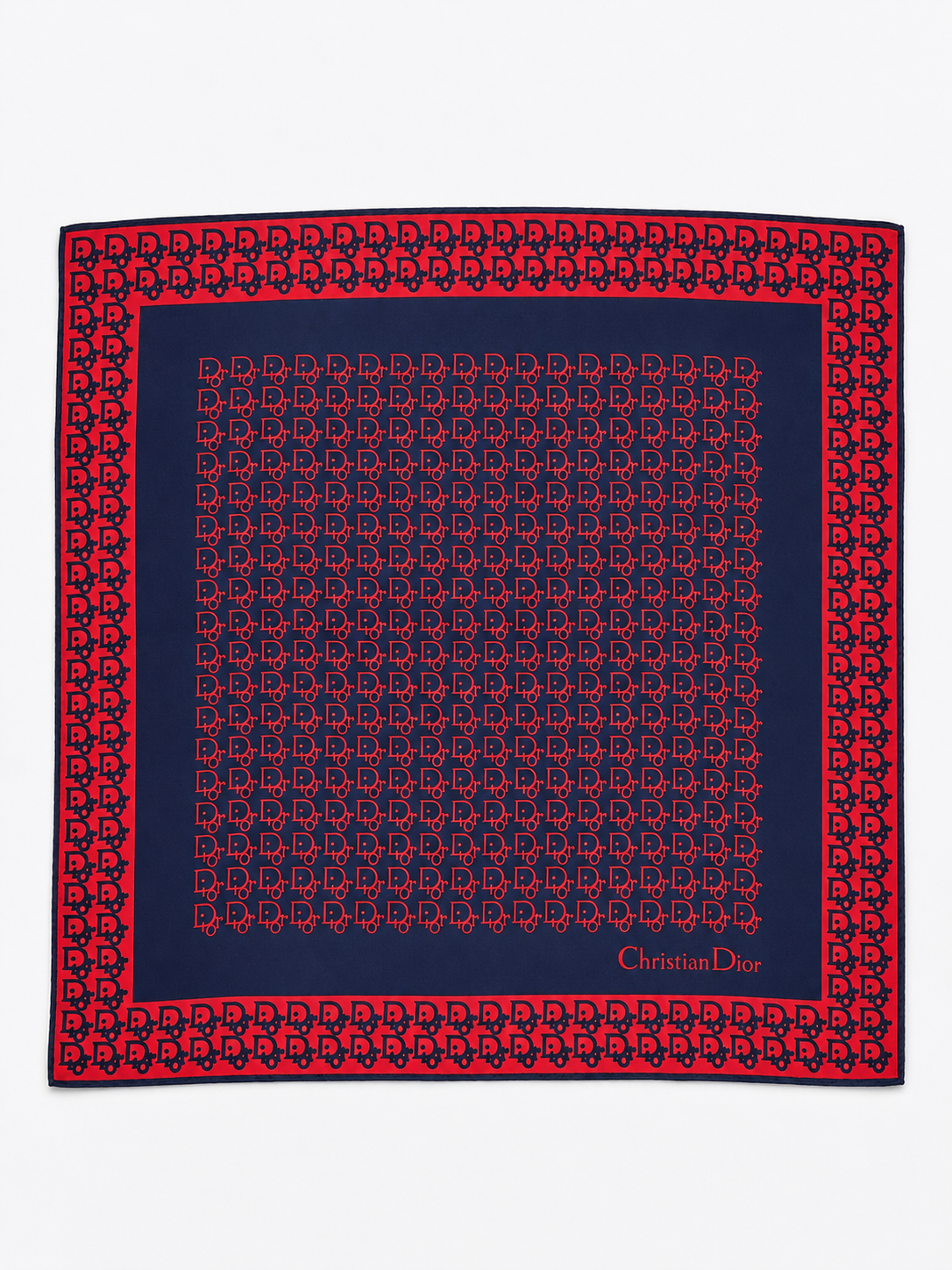 DIOR Foulard Carré Oblique en soie
