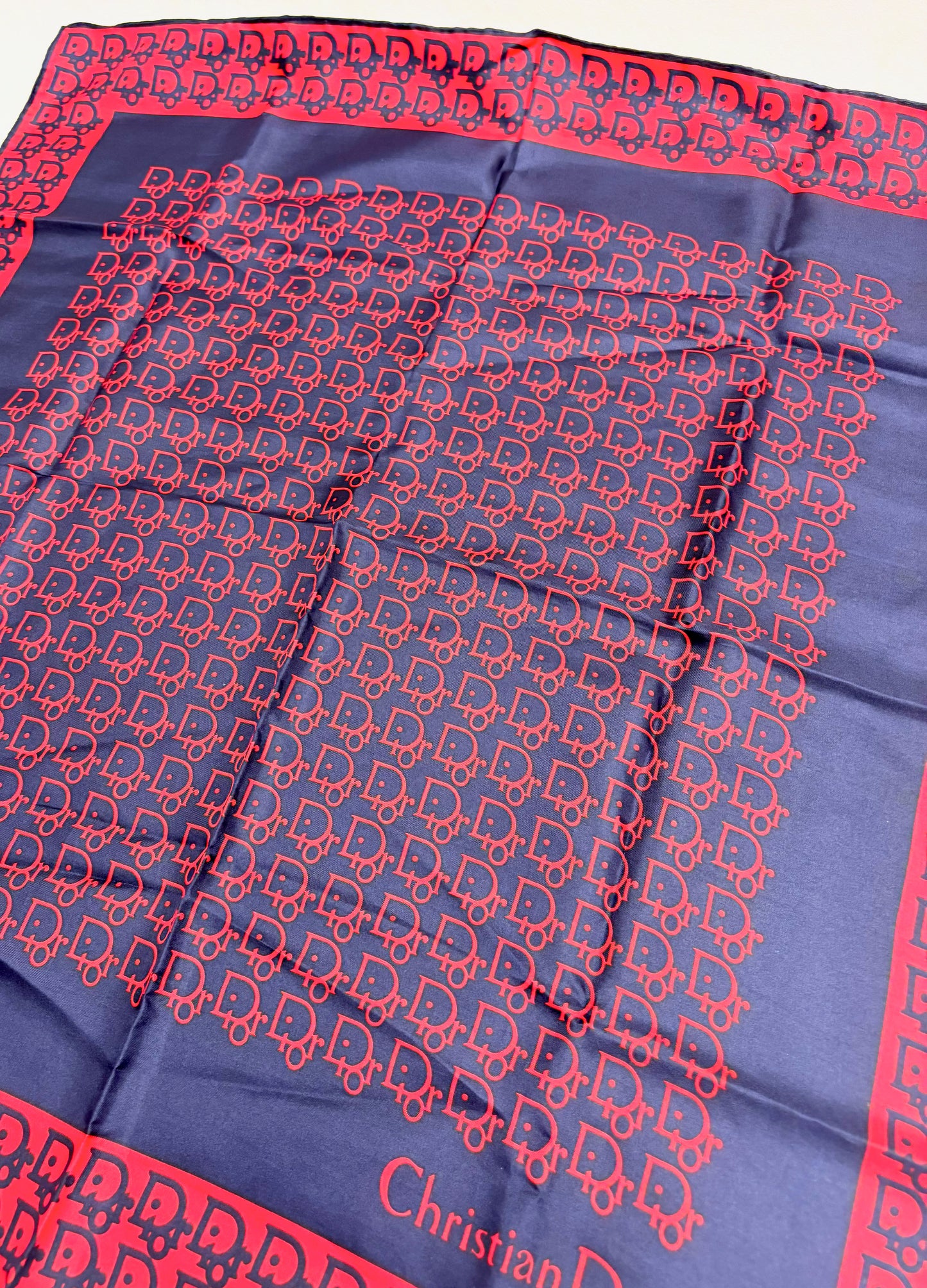 DIOR Foulard Carré Oblique en soie