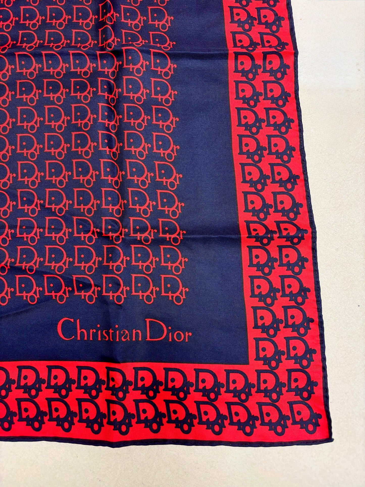 DIOR Foulard Carré Oblique en soie