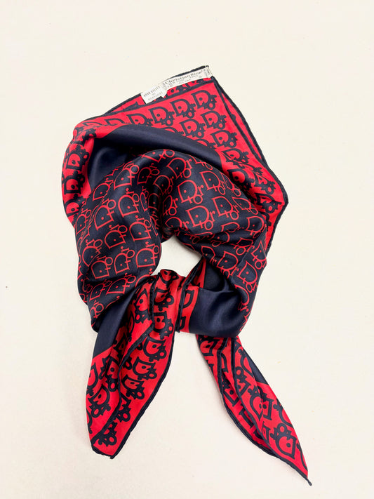 DIOR Foulard Carré Oblique en soie