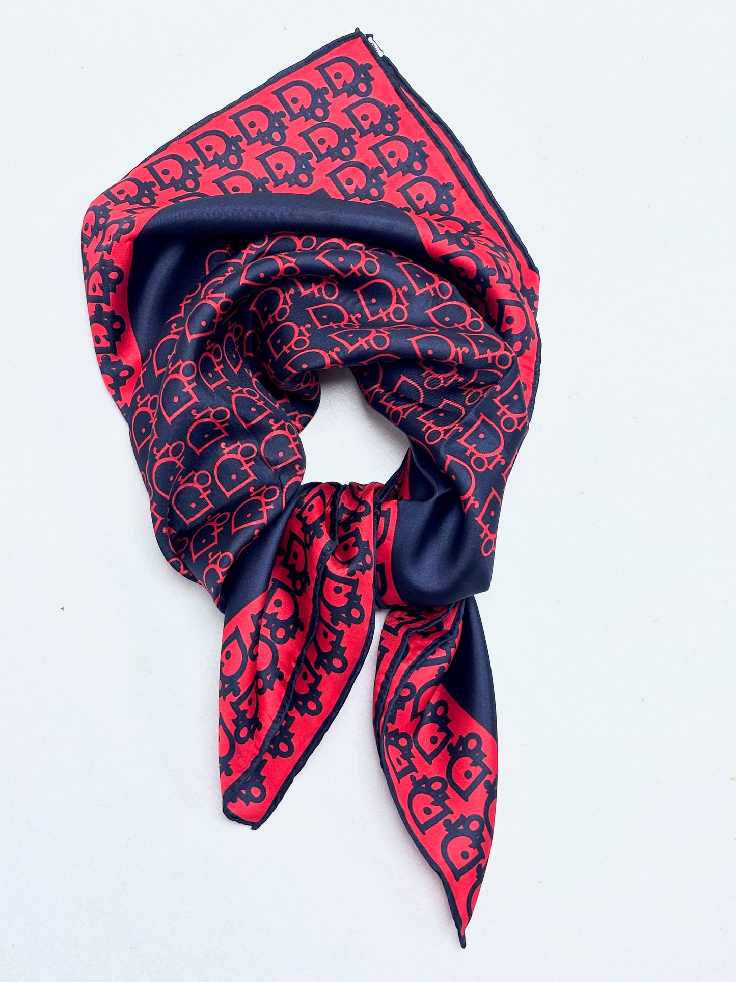DIOR Foulard Carré Oblique en soie