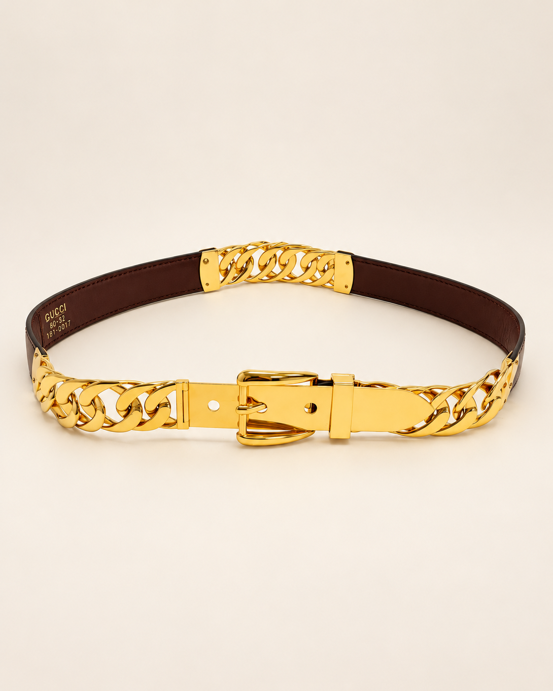GUCCI Ceinture Cuir et Métal