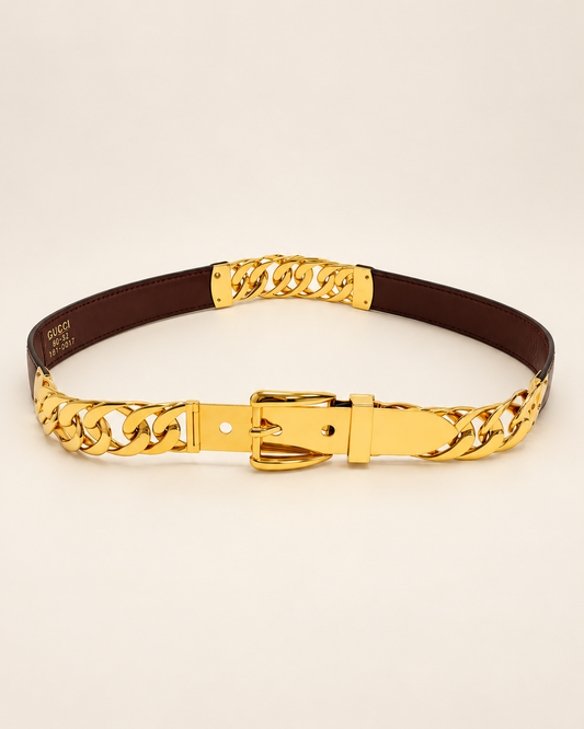 GUCCI Ceinture Cuir et Métal