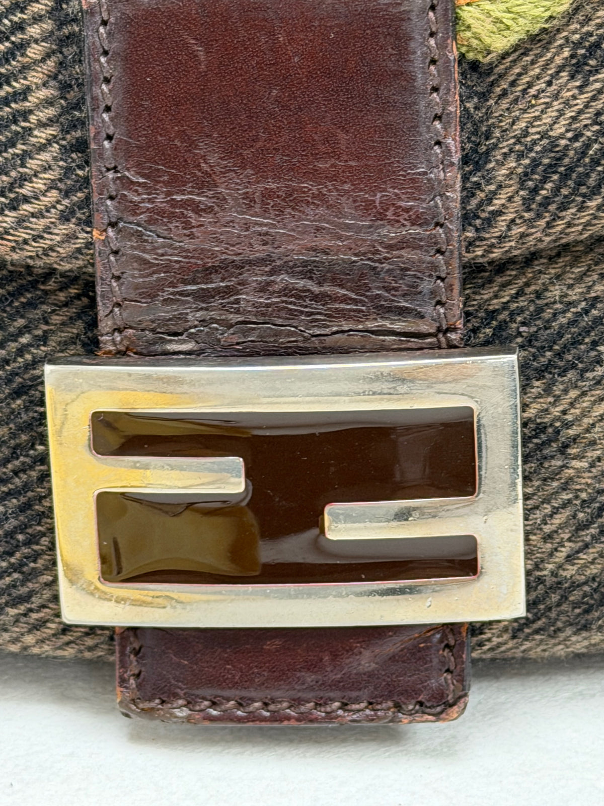 FENDI Sac Baguette Zucca brodé