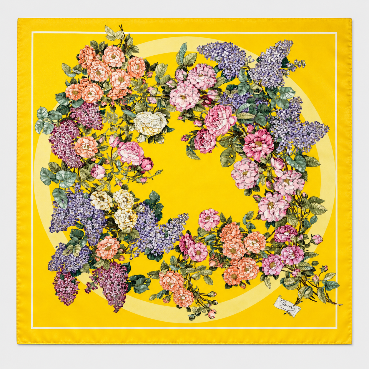 GUCCI Foulard Carré en Soie