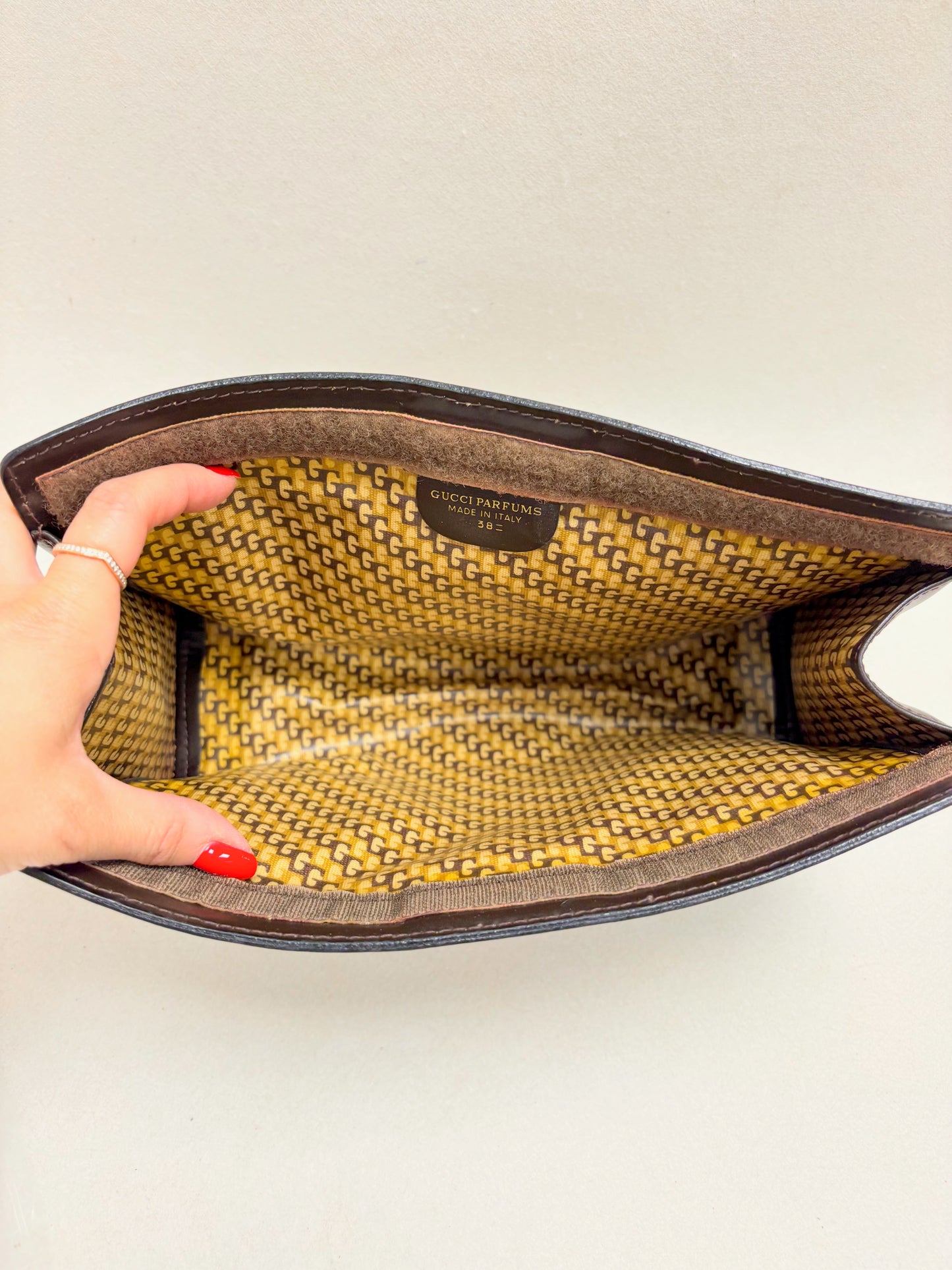 GUCCI Pochette Trousse en Cuir