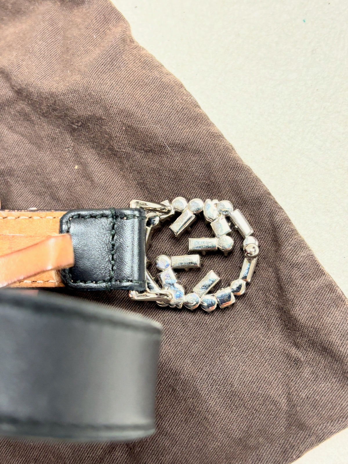 GUCCI Ceinture GG Strass