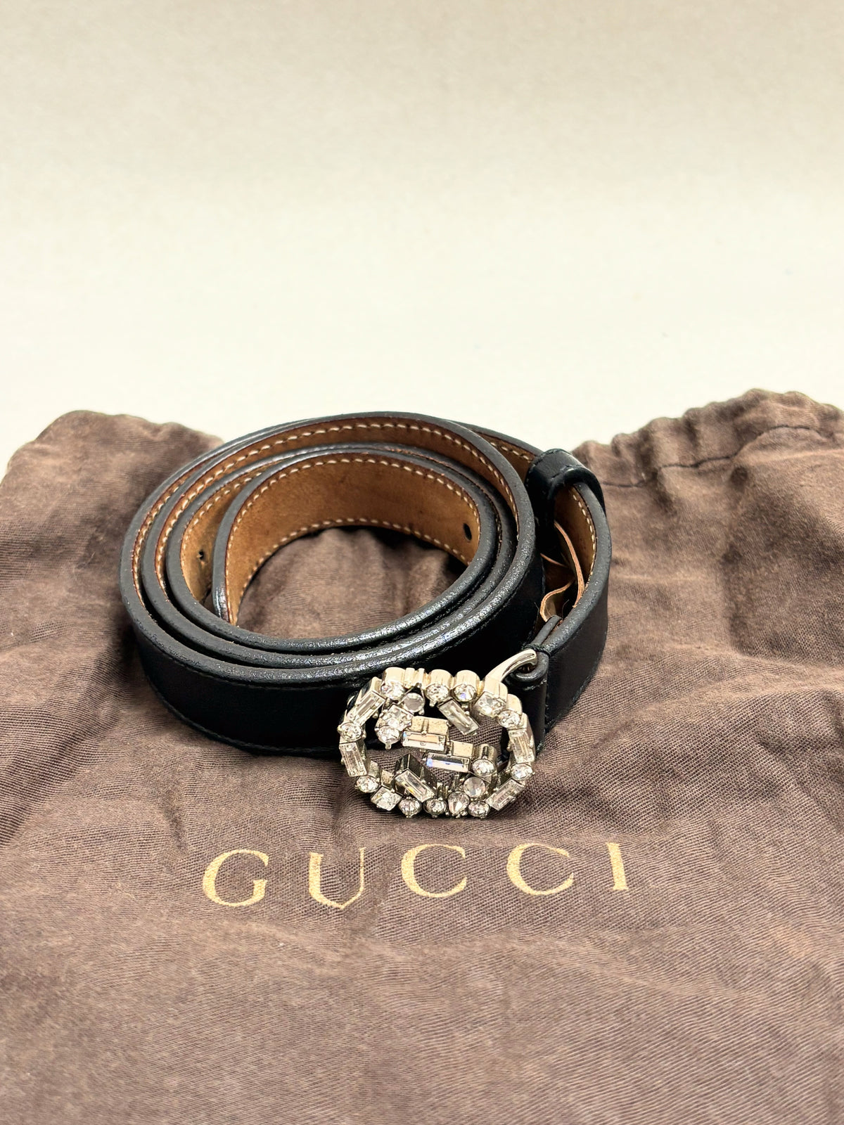 GUCCI Ceinture GG Strass
