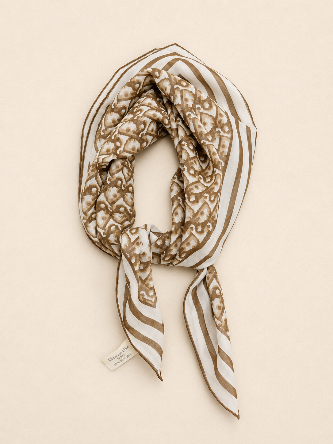 DIOR Foulard Carré Oblique en coton
