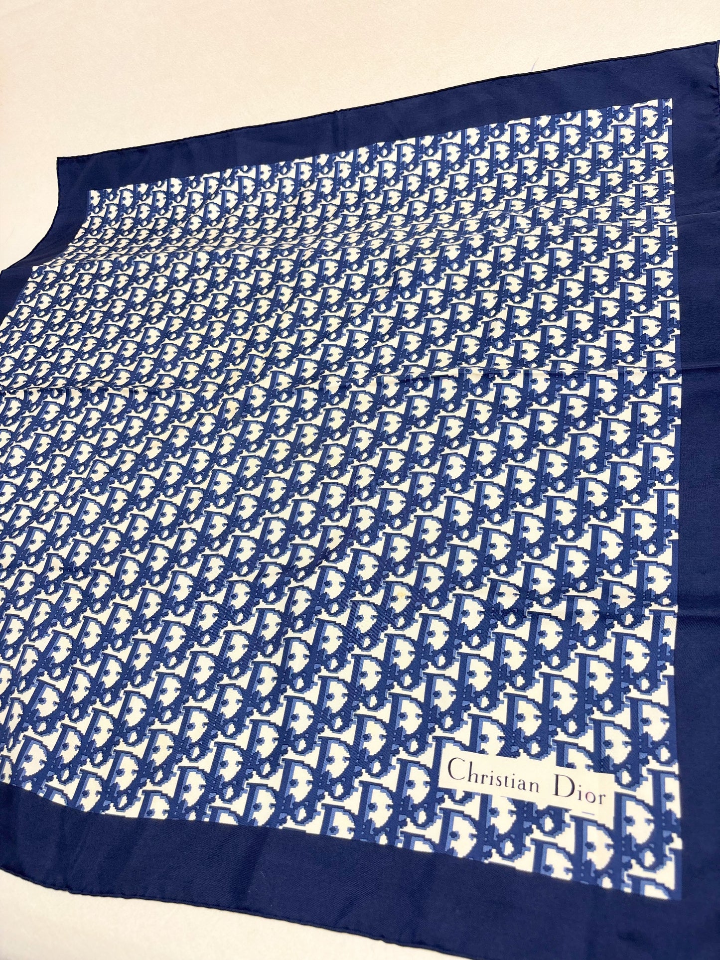 DIOR Foulard Carré Oblique en soie