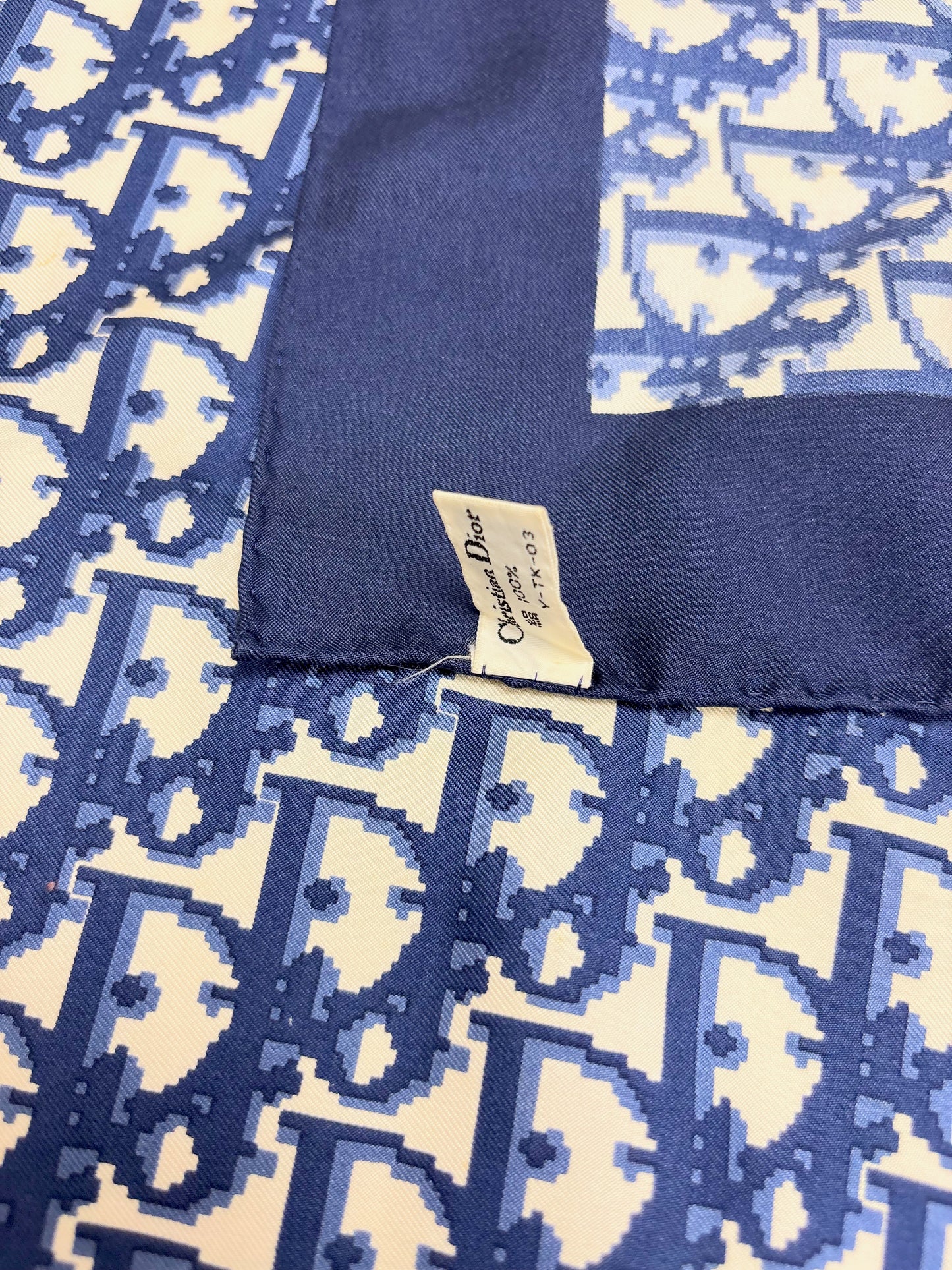 DIOR Foulard Carré Oblique en soie