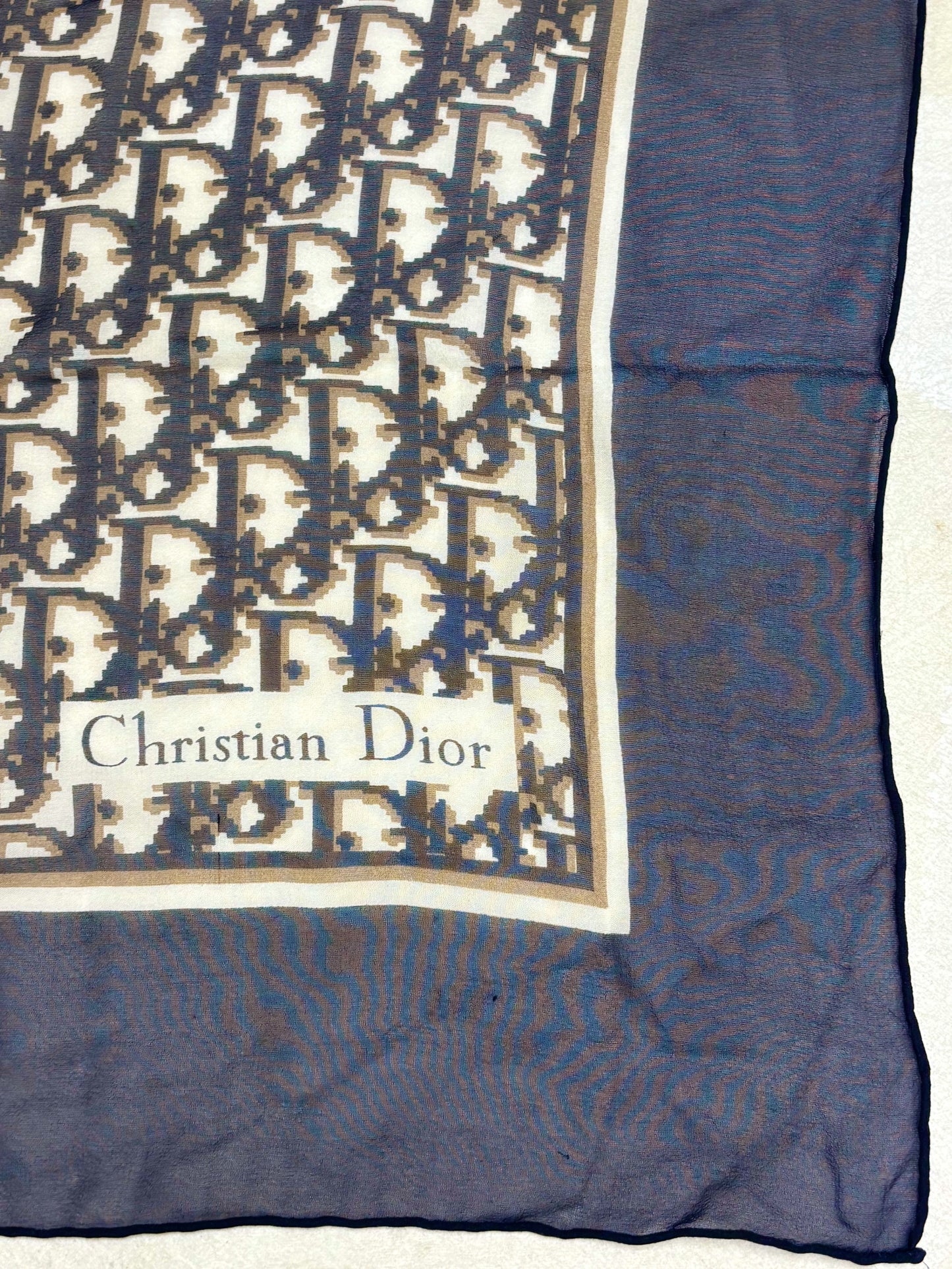 DIOR Foulard Carré Oblique en soie
