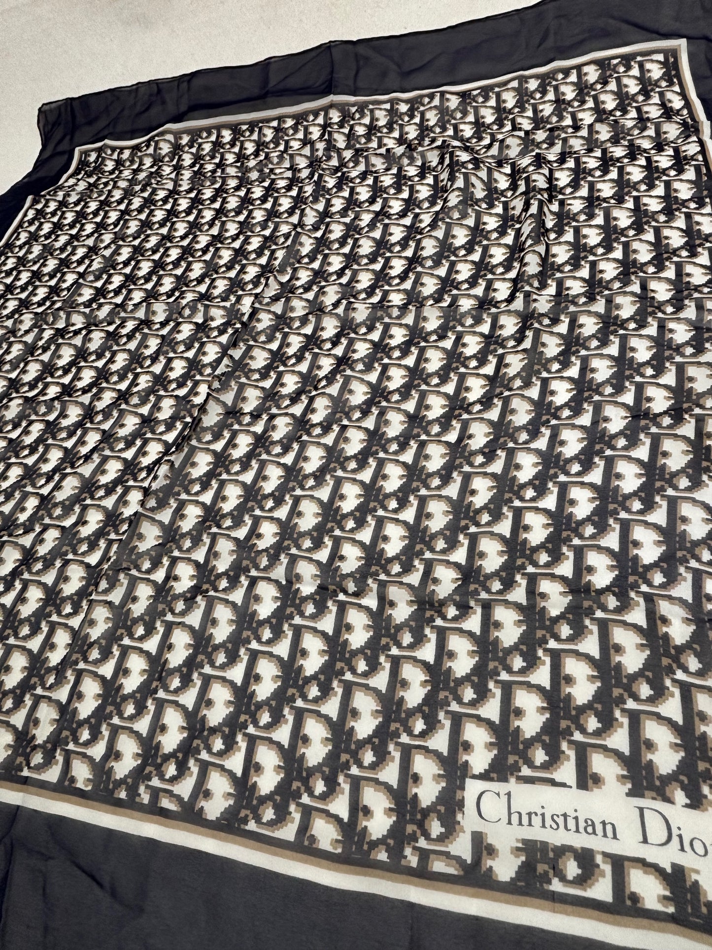 DIOR Foulard Carré Oblique en soie