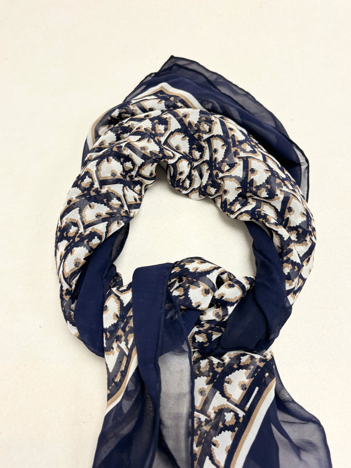 DIOR Foulard Carré Oblique en soie