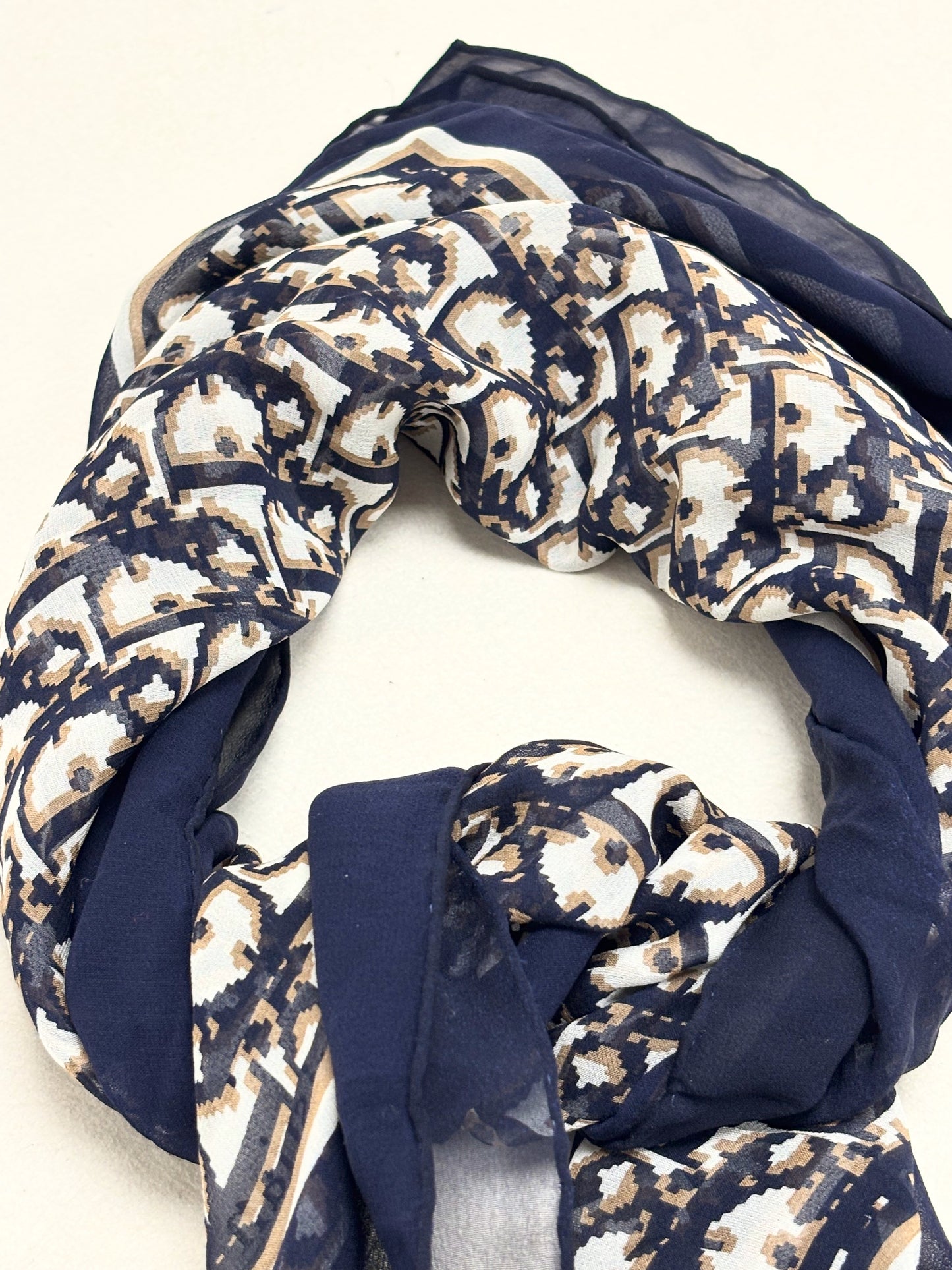 DIOR Foulard Carré Oblique en soie