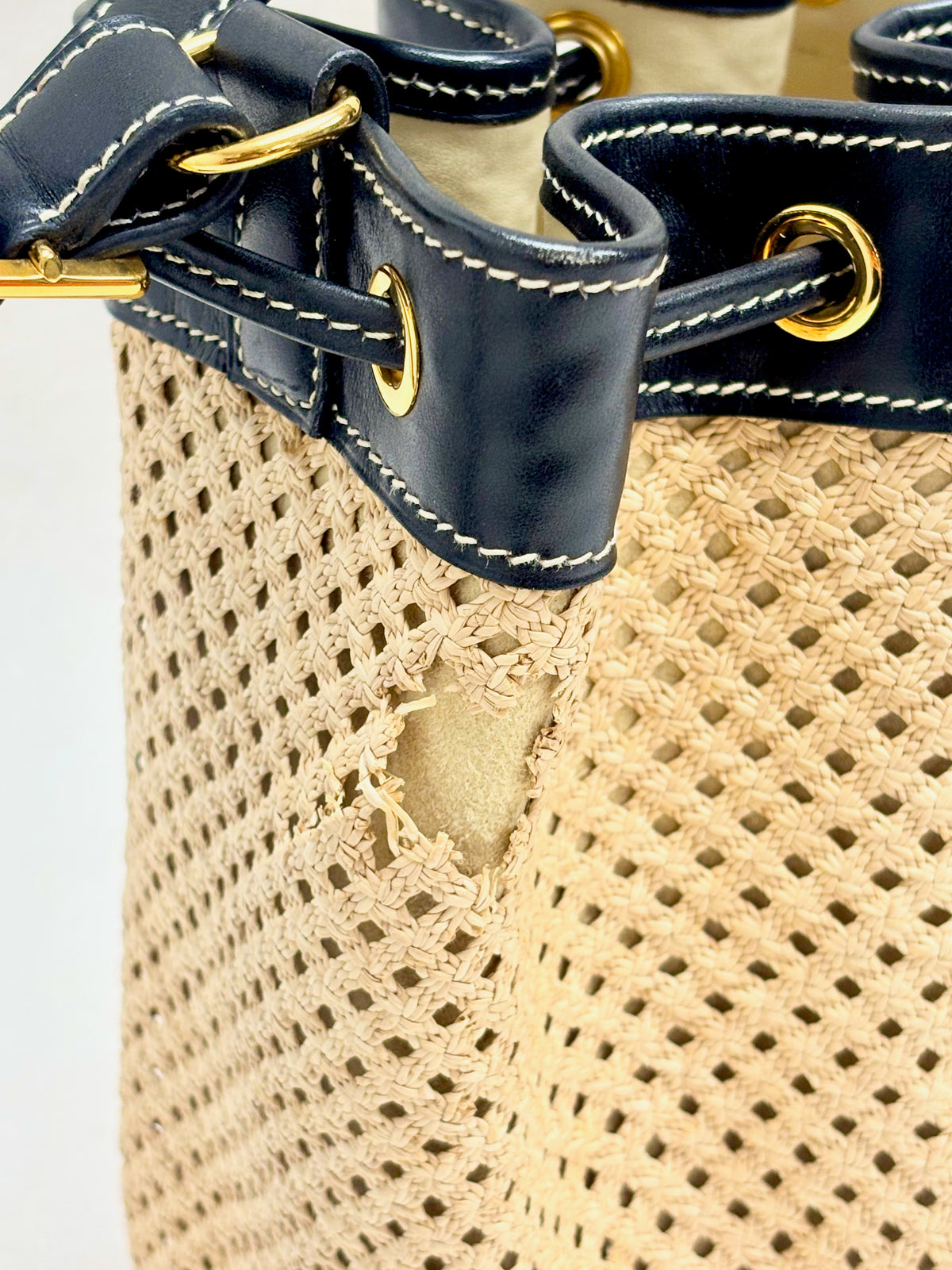 HERMÈS Sac Mini Market Raffia
