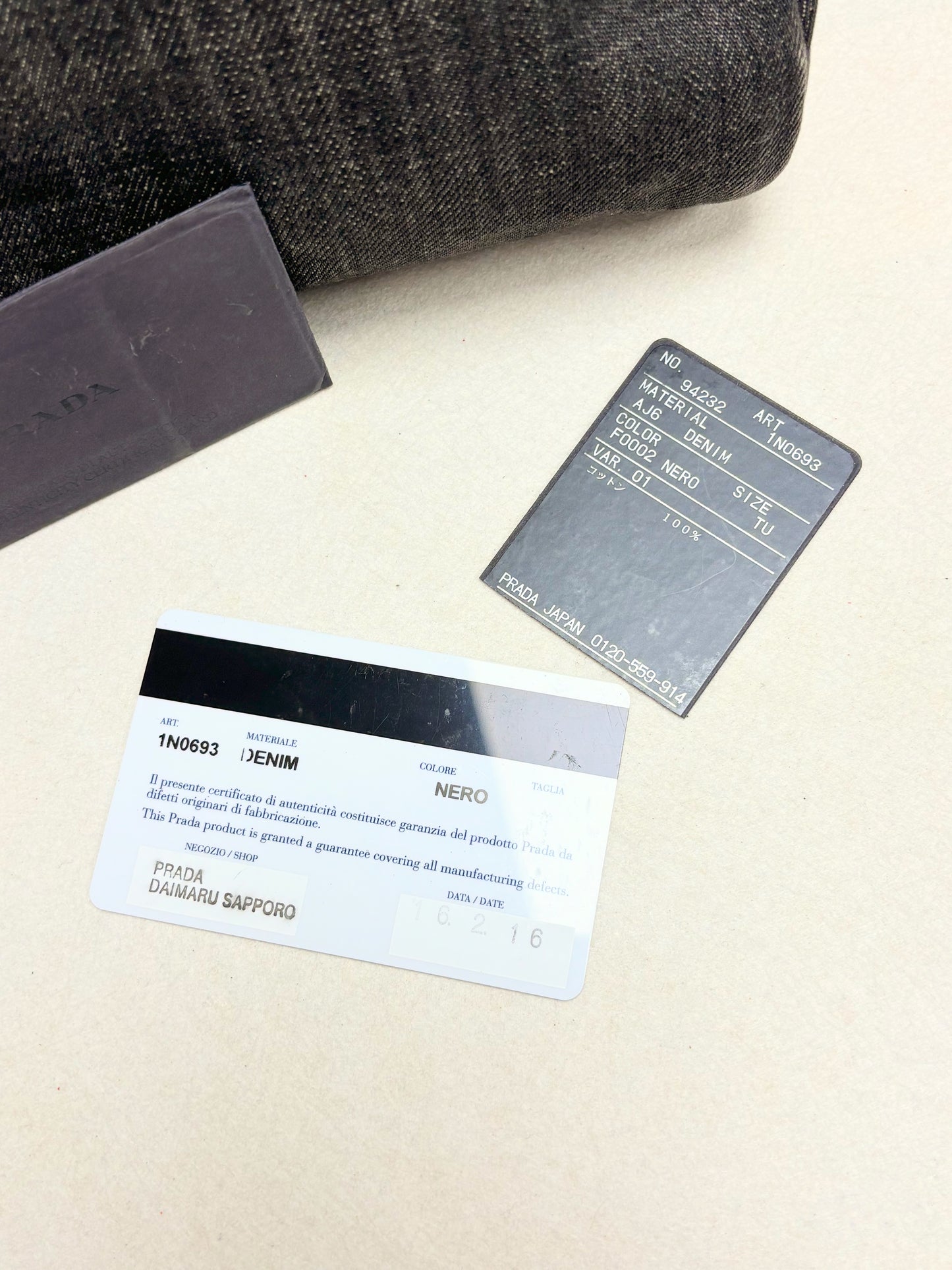 PRADA Trousse en Denim