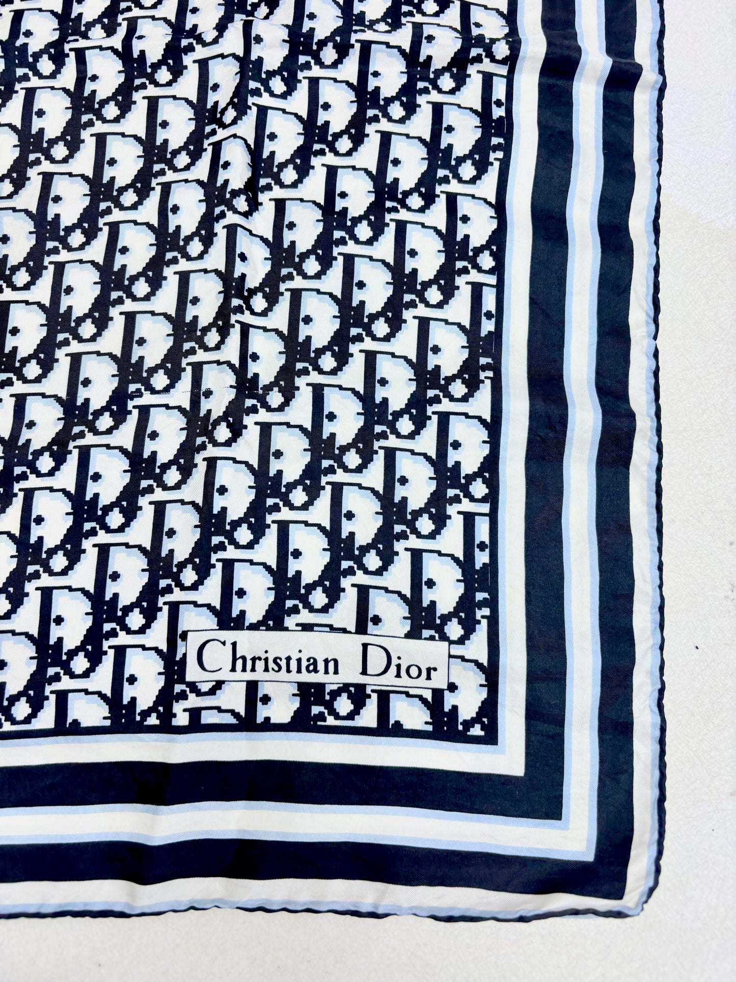 DIOR Foulard Carré Oblique en soie