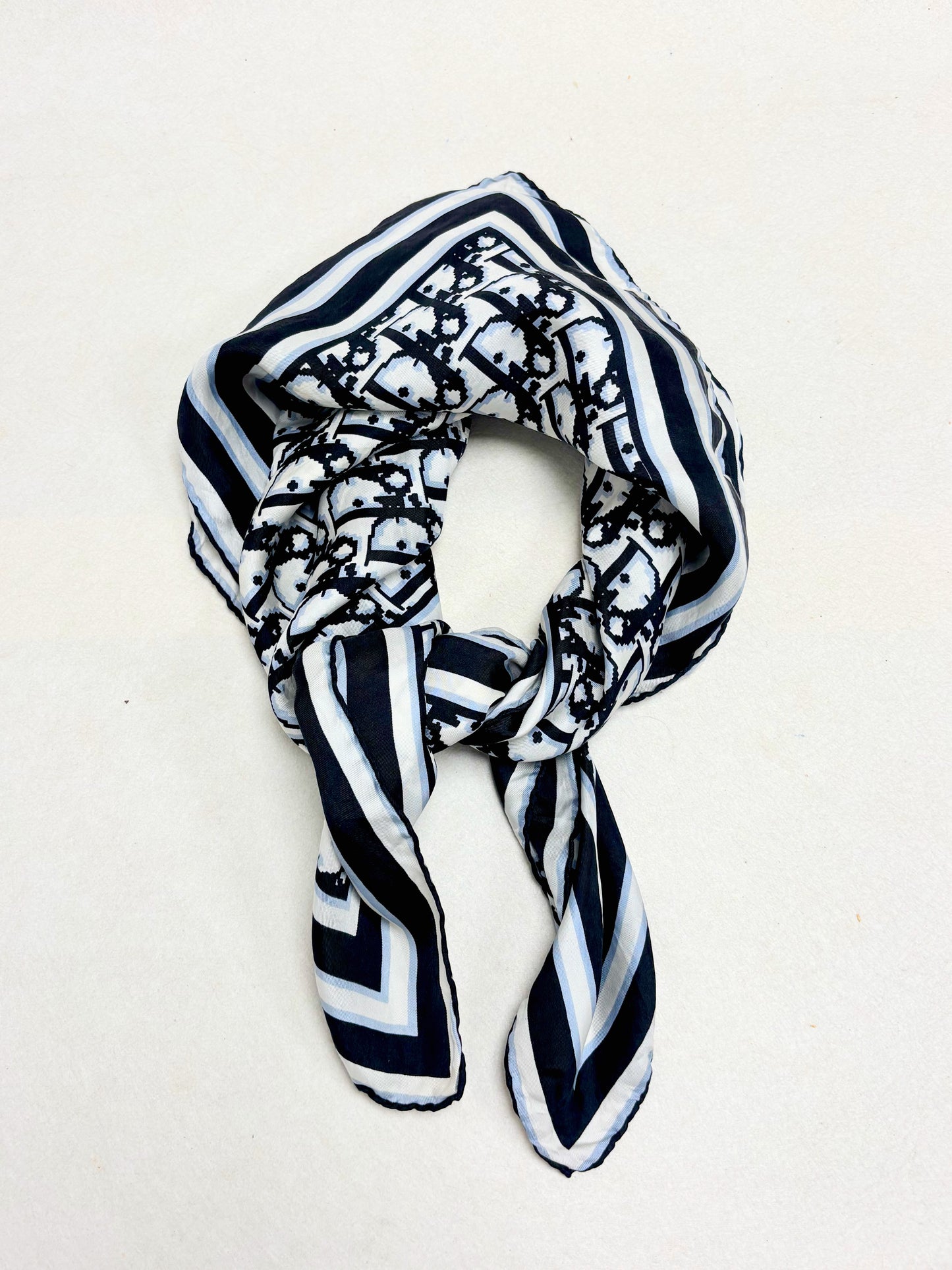 DIOR Foulard Carré Oblique en soie