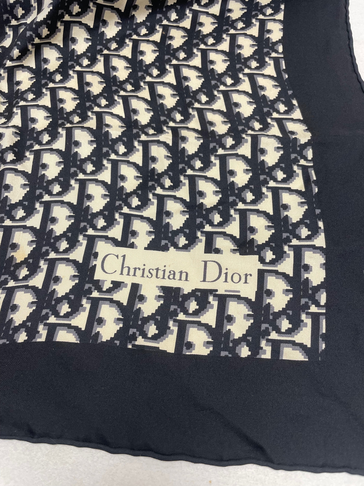 DIOR Foulard Carré Oblique en soie