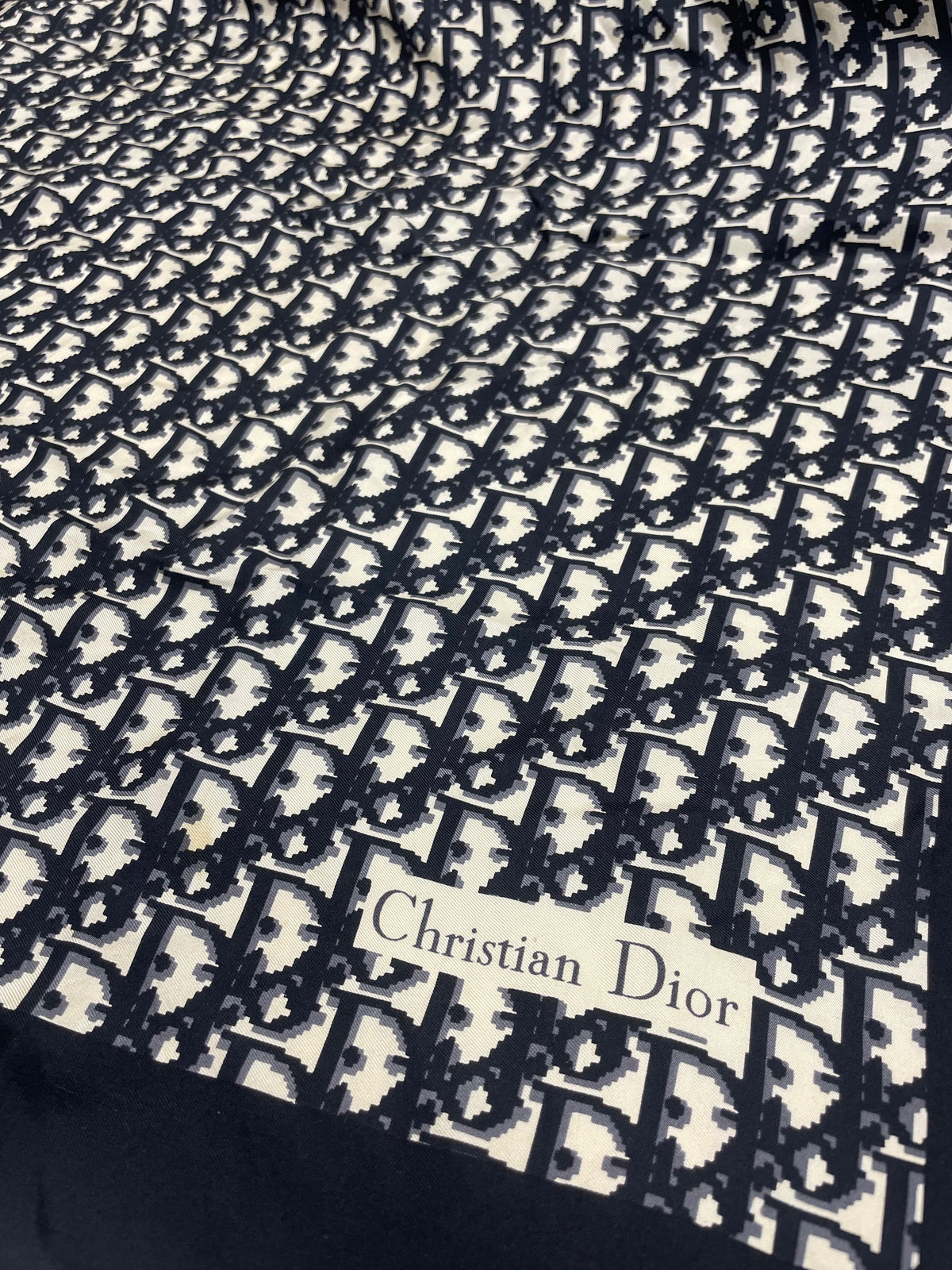 DIOR Foulard Carré Oblique en soie