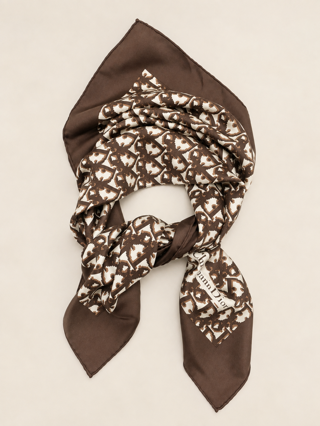 DIOR Foulard Carré Oblique en soie