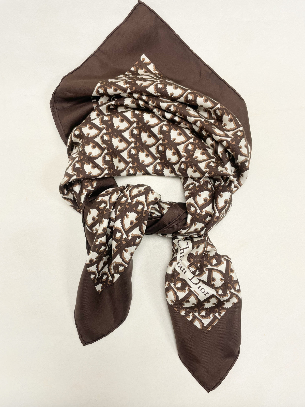 DIOR Foulard Carré Oblique en soie