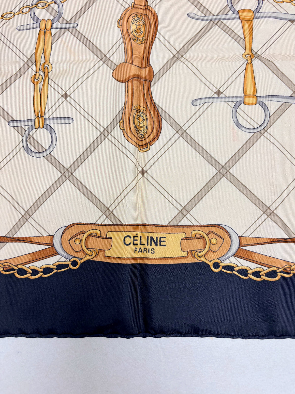 CELINE Foulard Carré en soie
