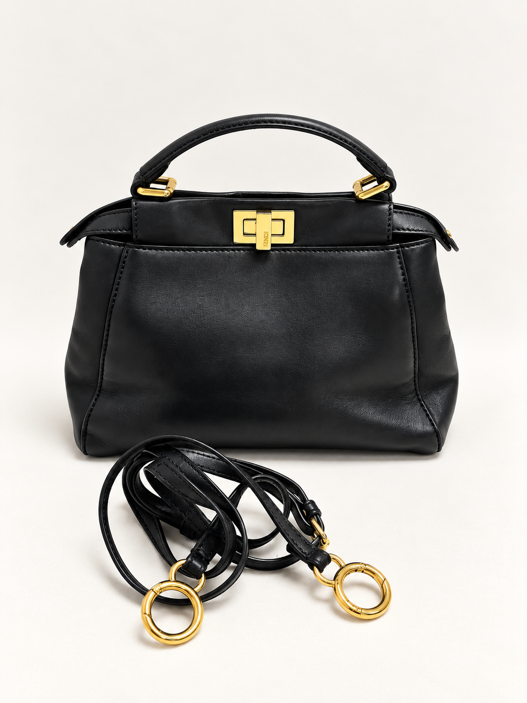 FENDI Sac Peekaboo Small en cuir