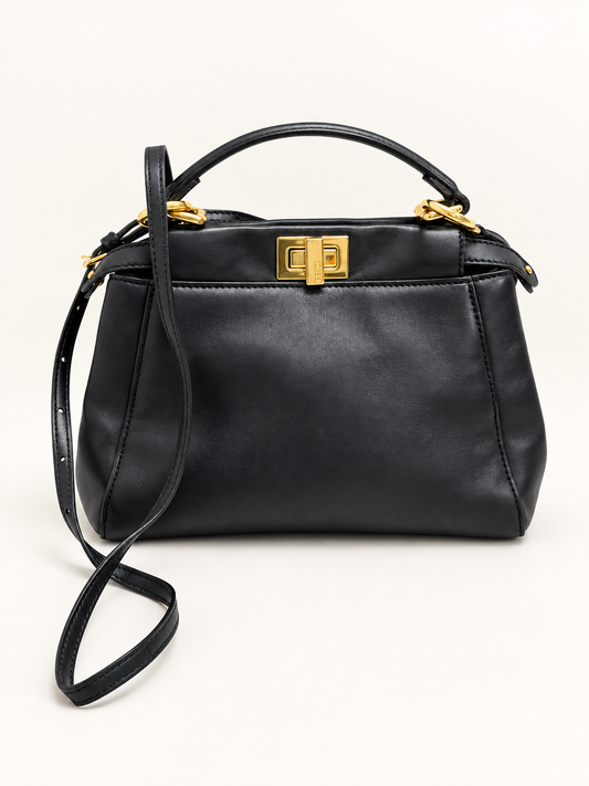 FENDI Sac Peekaboo Small en cuir